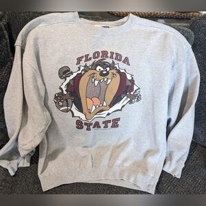 Vintage Florida State 1992 Football Tasmanian Devil Taz Sweatshirt Rare
